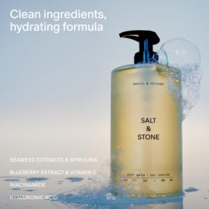 Salt & Stone Body Wash with Antioxidants for Deep Moisture | For Women & Men, Sulfate, Paraben, & Dye Free, Leaving Skin Soft and Hydrated